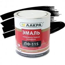 Эмаль ЛАКРА ПФ-115 черная (0,9кг)