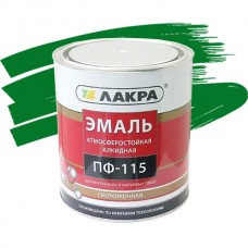 Эмаль ЛАКРА ПФ-115 зеленая (1кг)